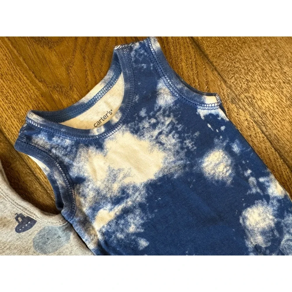 Carters Baby Boy Rompers 3 Months Outfit Clothes Summer Lot Sleeveless Bodysuits